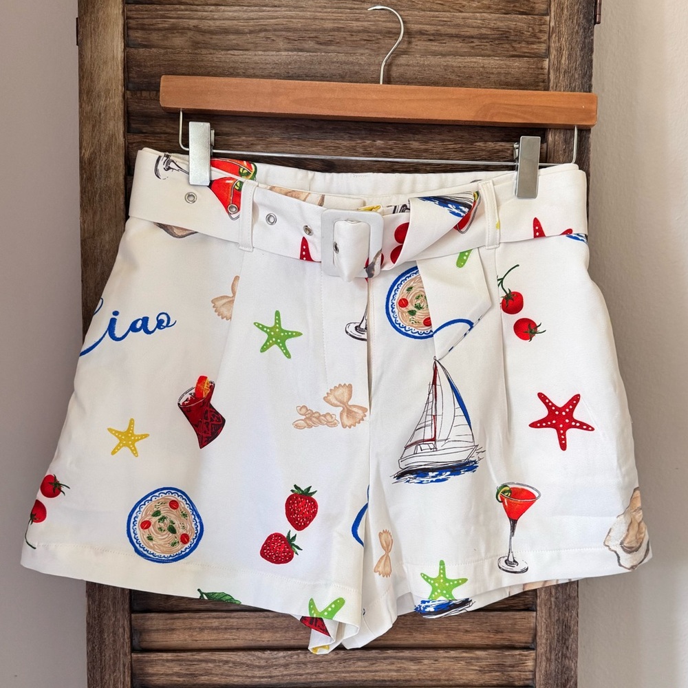 STEPS New York Beige Patterned Women Shorts